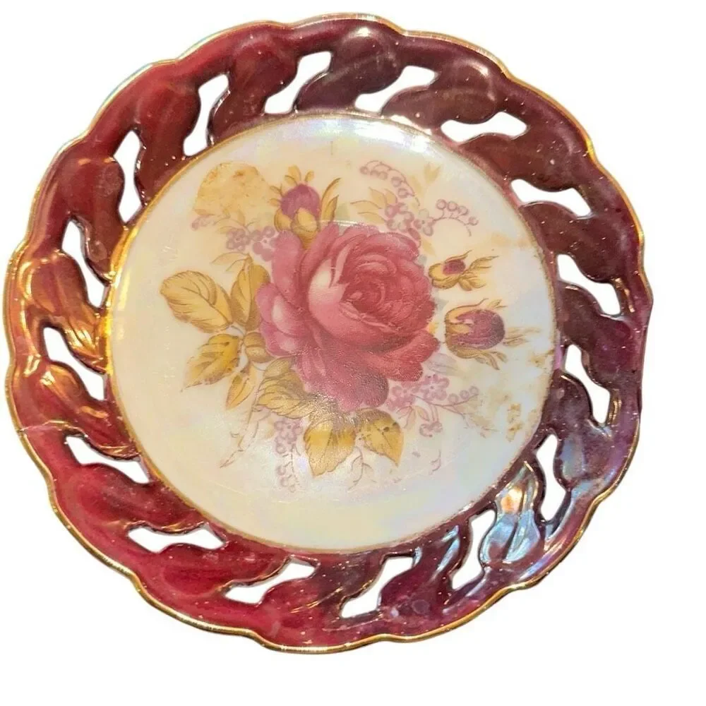 VINTAGE TT-Takito HAND PAINTED EGG SHELL TEA CUP & SAUCER JAPAN Lusterware Pagod
